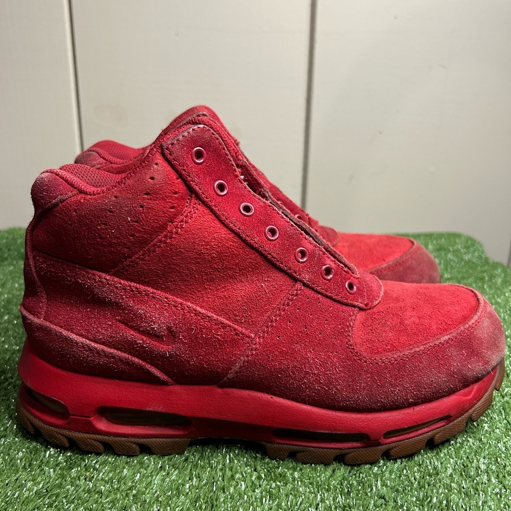 Size 7Y- Nike Air Max Goadome Boot GS Gym Red / Gum Nike Boots 2016